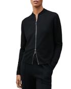 Lafayette 148 New York Double Knit Zip Front Cardigan Sweater