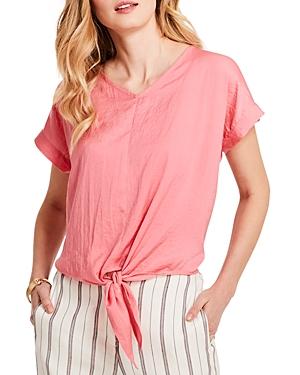 Nic+zoe Grapefruit Tie Top