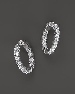 Diamond Inside Out Hoop Earrings In 14k White Gold, 3.60 Ct. T.w. - 100% Exclusive