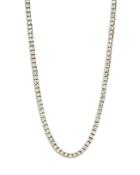 Zoe Lev 14k Yellow Gold Diamond Tennis Necklace, 16