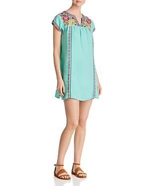 Johnny Was Vella Embroidered Linen Peasant Dress