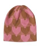 Kerri Rosenthal Heart Check Cashmere Beanie