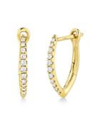 Moon & Meadow 14k Yellow Gold Diamond V Hoop Earrings - 100% Exclusive