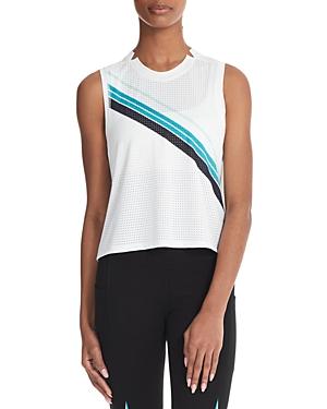 Marc New York Performance Striped Graphic Mesh Tank Top