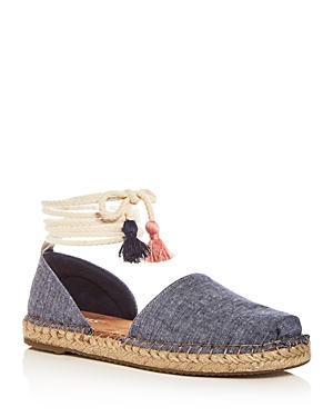 Toms Women's Katalina Chambray Ankle Tie D'orsay Espadrille Flats