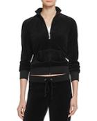 Juicy Couture Velour Track Jacket In Pitch Black - 100% Bloomingdale's Exclusive