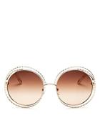 Chloe Women's Carlina Torsade Oversized Round Sunglasses, 58mm
