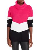 Karl Lagerfeld Paris Chevron Colorblock Sweater