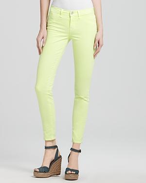 J Brand Jeans - Neon 811 Skinny Jeans In Citron