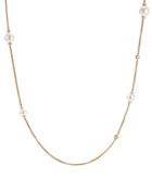 David Yurman Pearl Cluster Chain Necklace In 18k Yellow Gold With Diamonds, 36