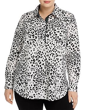 Lysse Plus Animal-print Button-down Shirt