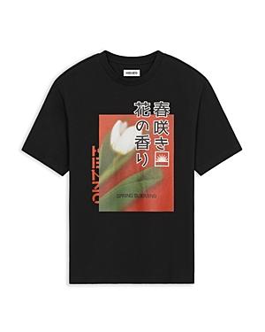 Kenzo Cotton Floral Logo Graphic Tee
