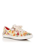 Kate Spade New York Women's Tennison Floral Embroidered Low Top Sneakers