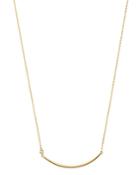 Moon & Meadow Diamond Curved Wire Necklace In 14k Yellow Gold, 0.03 Ct. T.w. - 100% Exclusive