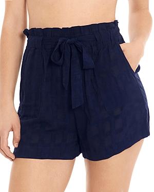 Lauren Ralph Lauren Tonal Plaid Shorts Cover Up