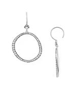 Nadri Pave Open Circle Earrings In 18k Gold-plated Sterling Silver Or Rhodium-plated Sterling Silver