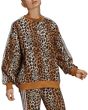 Adidas Crew Leopard Print Sweatshirt