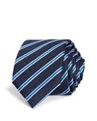 Boss Traveller Contrast Stripe Silk Skinny Tie