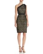 Boutique Moschino One-shoulder Macrame Lace Dress