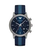 Emporio Armani Blue Strap Watch, 46mm