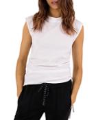 Pam & Gela Side Ruched Muscle Tee