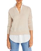 C By Bloomingdale's Cashmere Layered Look Cashmere Sweater - 100% Exclusive