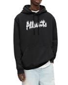 Allsaints Relaxed Fit Smudge Logo Hoodie