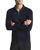 Reiss Ashdown Half Zip Long Sleeve Polo Shirt