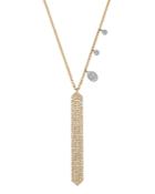 Meira T 14k Yellow Gold & 14k White Gold Diamond Bar Adjustable Pendant Necklace, 18