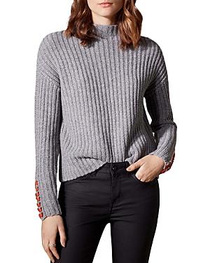 Karen Millen Lace-up Cuff Sweater