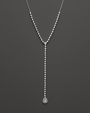 Diamond Y Necklace In 14k White Gold, 3.20 Ct. T.w.
