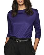 Reiss Marilyn Draped-neck Jersey Top