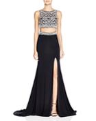 Mac Duggal Two-piece Beaded Gown