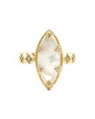 Freida Rothman Mother-of-pearl Marquise Slice Ring