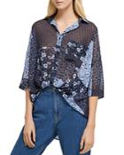 French Connection Floral Patchwork Button-down Shirt