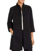 Eileen Fisher Ribbed Open-front Coat