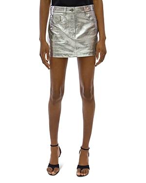 Helmut Lang Mirrored Leather Mini Skirt