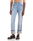 Helleesy Carl Mid Rise Straight Jeans In Medium Wash