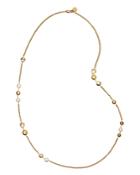 Tory Burch Capped Simulated Pearl Chain Necklace, 40