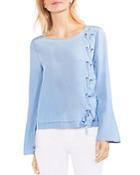 Vince Camuto Lace-up Side Chambray Top