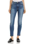 Frame Le High Skinny Slit Studded Jeans In Hazelwood