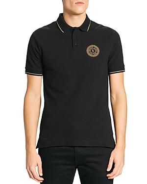 Versace Jeans Couture V-emblem Embroidered Slim Fit Polo