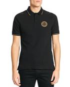 Versace Jeans Couture V-emblem Embroidered Slim Fit Polo