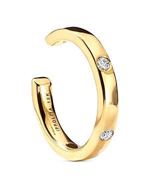 Ippolita 18k Green Gold Stardust Diamond Single Ear Cuff