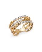 Bloomingdale's Diamond Triple Row Band In 14k Yellow Gold, 0.28 Ct. T.w. - 100% Exclusive