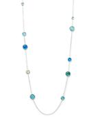 Ippolita Sterling Silver Wonderland Lollipop Doublet Station Necklace In Blue Star, 36