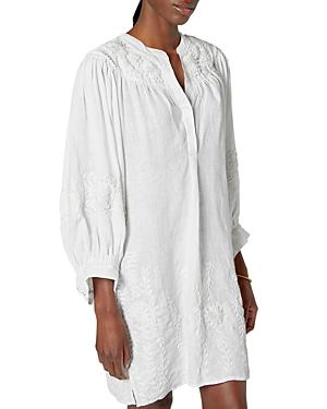 Joie Farida Embroidered Linen Dress