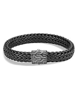 John Hardy Men's Sterling Silver Classic Chain Large Flat Chain Bracelet With Gray Diamonds