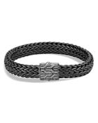 John Hardy Men's Sterling Silver Classic Chain Large Flat Chain Bracelet With Gray Diamonds