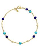Bloomingdale's Lapis Lazuli, Turquoise & Diamond Accent Bracelet In 14k Yellow Gold - 100% Exclusive